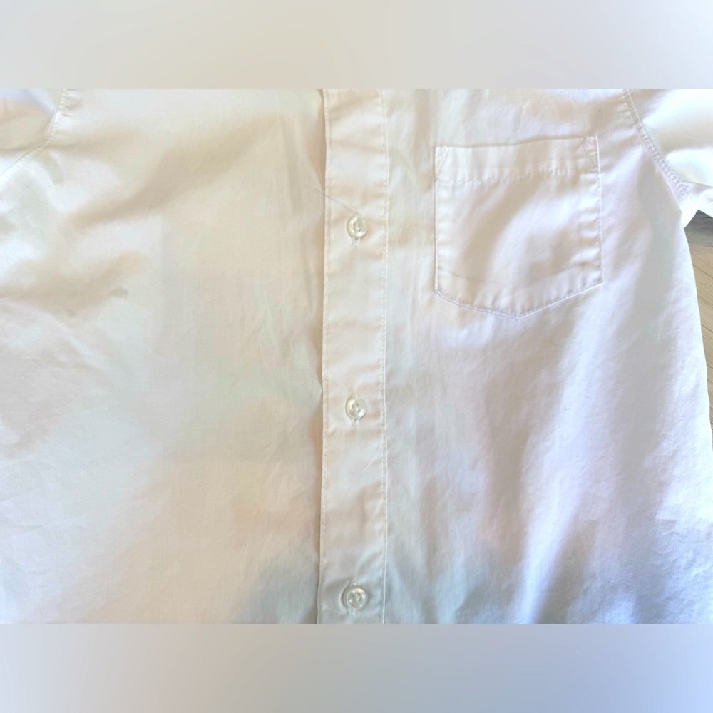 French Toast Bundle of 3 Boys' Short Sleeve Classic Poplin Dress Shirt - White - Picture 16 of 16